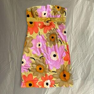 Floral Strapless Dress